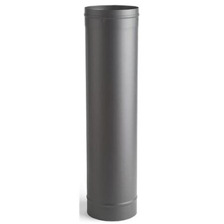 Integra Miltex Selkirk Corporation 2707 7 Inch  x 36 Inch  Heat-fab 22-ga Welded Black Stovepipe 21186